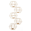 Kandly Set Of 5 Wall Candle Holder Gold