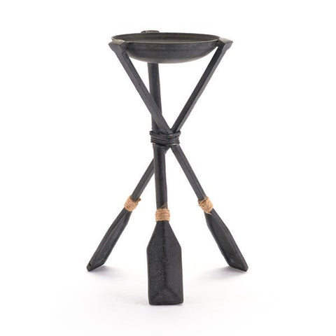 Kandly  Paddle Candle Holder Lg  Black