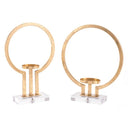 Kandly  Oly Set Of 2 Candle Holders Gold