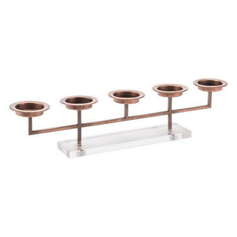 Kandly Lucite 5 Candle Holder Gold