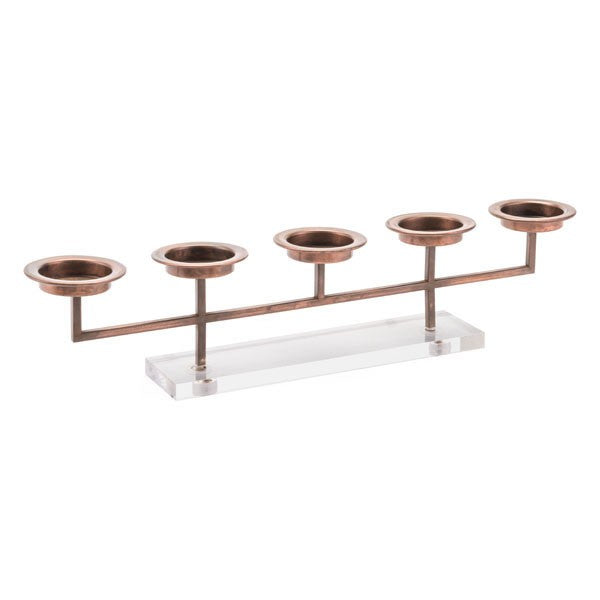 Kandly Lucite 5 Candle Holder Gold