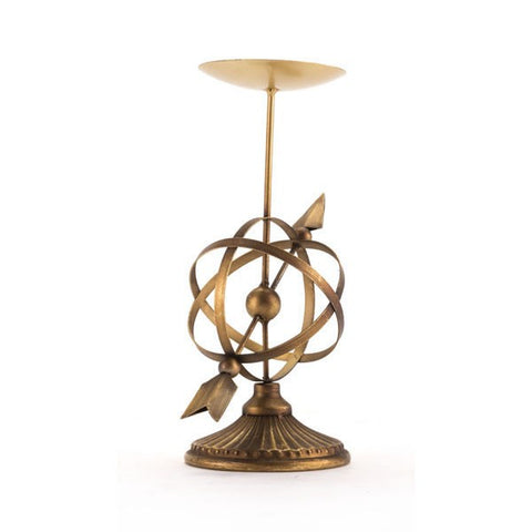 Kandly Mundo Candle Holder Lg Antique Brass