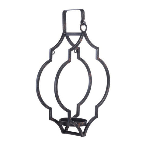 Kandly Moroccan Wall Candle Holder Black