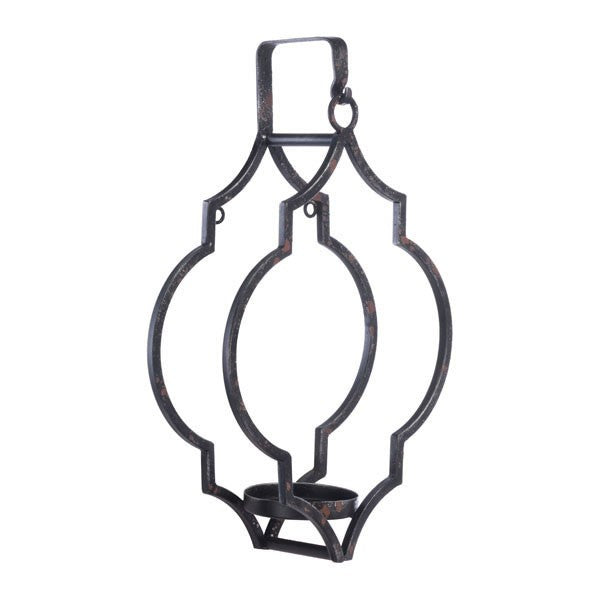 Kandly Moroccan Wall Candle Holder Black