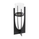 Kandly Equis Black Candle Holder Sm Black