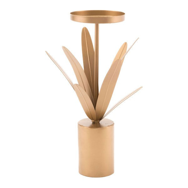 Kandly Leafs Candle Holder Gold