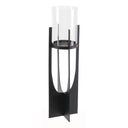 Kandly  Equis Black Candle Holder Lg Black