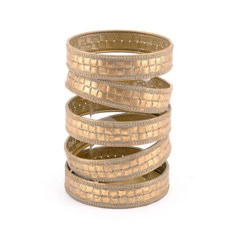 Kandly  Cinta Candle Holder Md Antique Gold