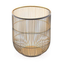 Kandly  Jaula Candle Holder Md Matte Black&Gold