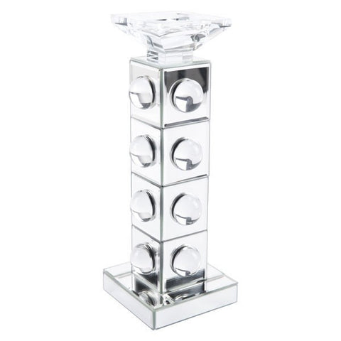 Kandly Mirrored Candle Holder Lg Mirror&Lucite