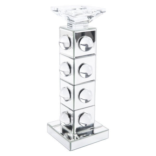 Kandly Mirrored Candle Holder Lg Mirror&Lucite
