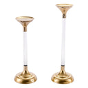 Kandly Set Of 2 Lucite Candle Holders Gold