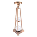 Kandly Candle Holder With Orbs Sm Antique Brass