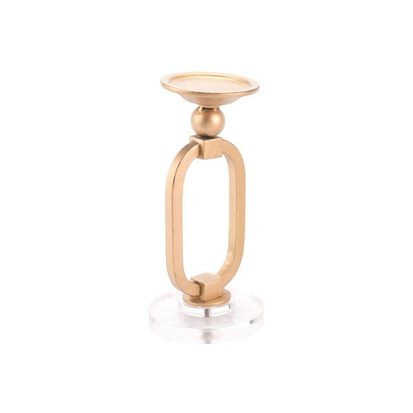 Kandly  Lucite Candle Holder Sm Gold