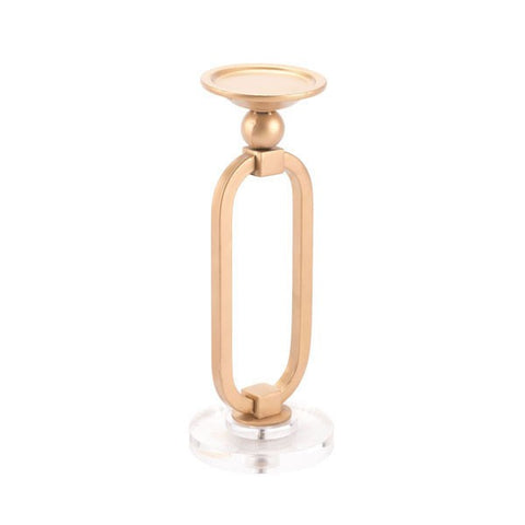 Kandly Lucite Candle Holder Md Gold