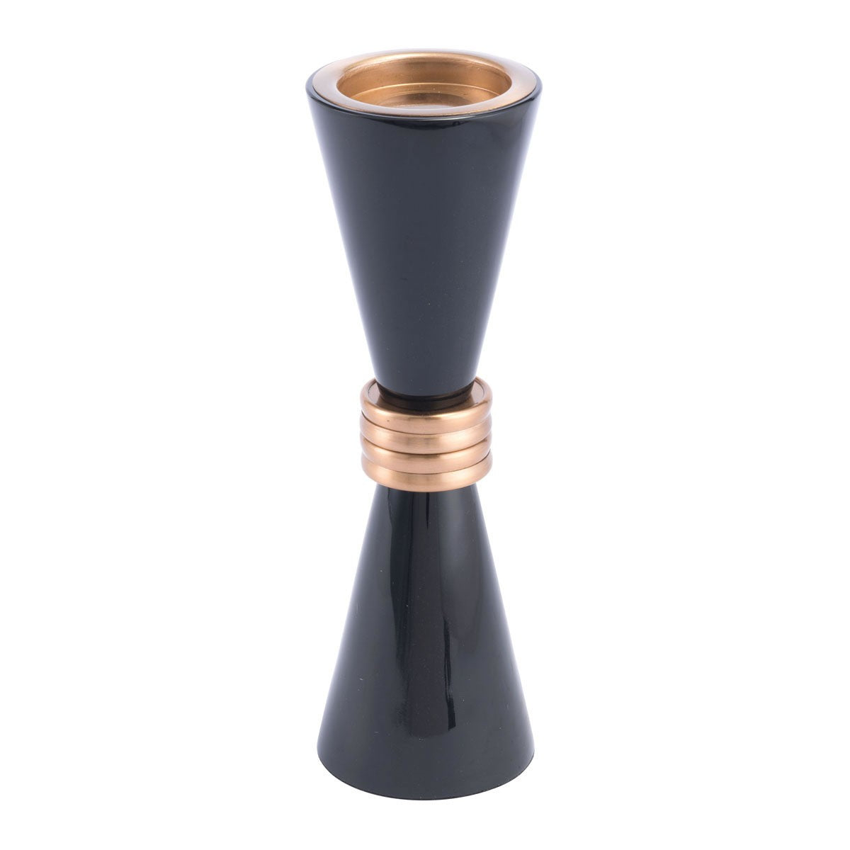 Kandly  Olga Candle Holder Black  & Gold